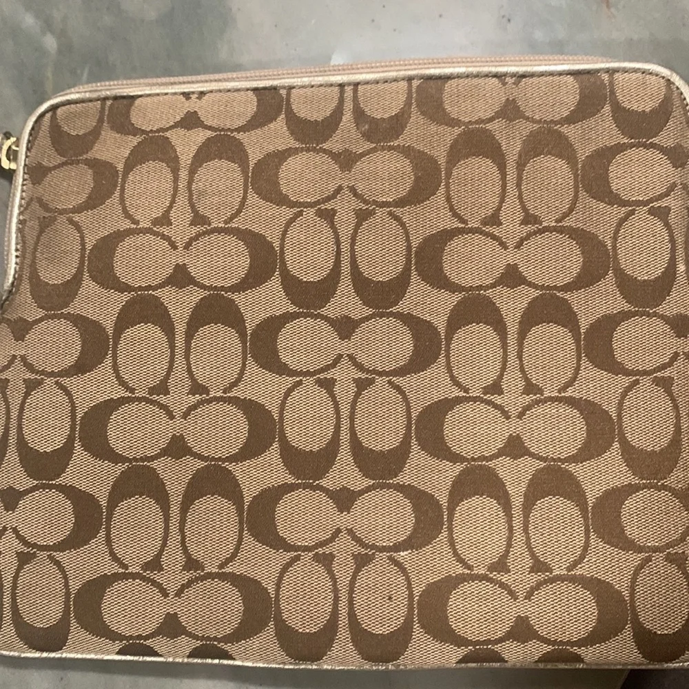 Authentic Coach IPad or small laptop case